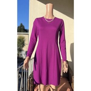 New JCrew Long-Sleeve Sheath Dress Fuchsia Size Small